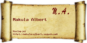 Makula Albert névjegykártya