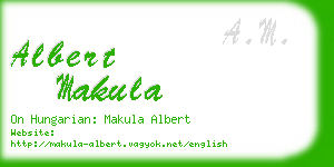 albert makula business card